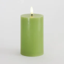 Sirius Sille LED-bloklys lysegrøn Ø 7,5x12,5 cm