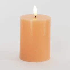 Sirius Sille LED-bloklys peach Ø 7,5x10 cm