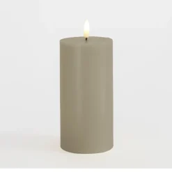 Sirius Sille LED-bloklys varm grå Ø 7,5 x 15 cm