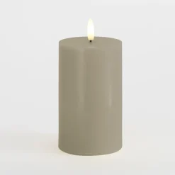 Sirius Sille LED-bloklys varm grå Ø7.5x12.5 cm