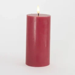 Sirius Sille LED-bloklys vinrød Ø 7,5 x 15 cm