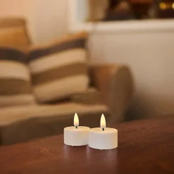 Sirius Sille LED fyrfadslys hvid Ø 4 cm 2 stk