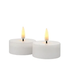 Sirius Sille LED fyrfadslys hvid Ø 4 cm 2 stk