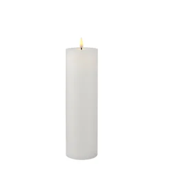 Sirius Sille LED genopladelig bloklys hvid H 25 cm Ø 7,5 cm