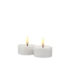 Sirius Sille LED genopladelige fyrfadslys hvid 2 stk.
