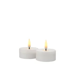 Sirius Sille LED genopladelige fyrfadslys hvid 2 stk.