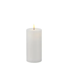 Sirius Sille LED genopladelig bloklys hvid H 15 cm Ø 7,5 cm