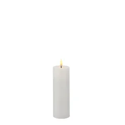 Sirius Sille LED genopladelig bloklys hvid H 15 cm Ø 5 cm