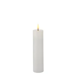Sirius Sille LED genopladelig bloklys hvid H 20 cm Ø 5 cm