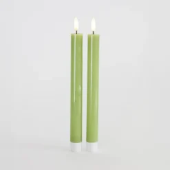 Sirius Sille LED-kronelys lysegrøn 2 stk. Ø 2 x 25 cm