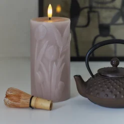 Sirius Tulisa LED bloklys lyselilla Ø 7,8 cm H 15 cm