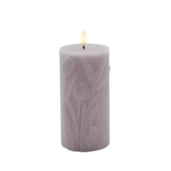 Sirius Tulisa LED bloklys lyselilla Ø 7,8 cm H 15 cm