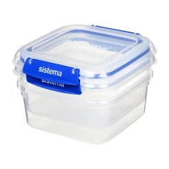 Sistema Square Klip It Plus opbevaringssæt 2 stk. 1,15 liter