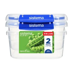Sistema Square Klip It Plus opbevaringssæt 2 stk. 1,15 liter
