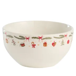 Skål med julemotiv hvid Ø 14 cm