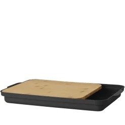 Skærebræt med opbevaring bambus 37,3 x 24,8 cm