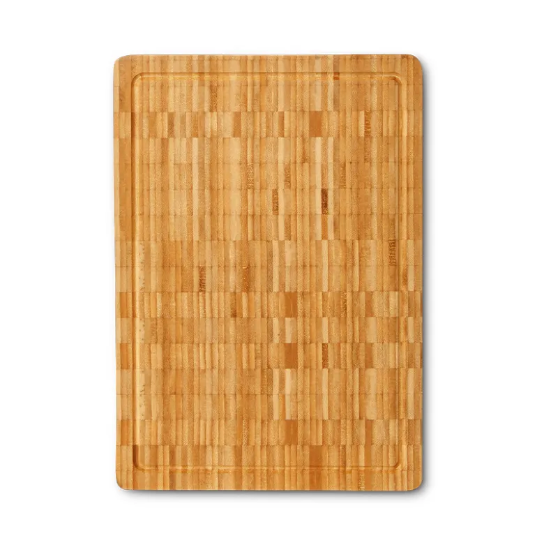 Skærebræt med saftrille bambus 42X31X4 cm