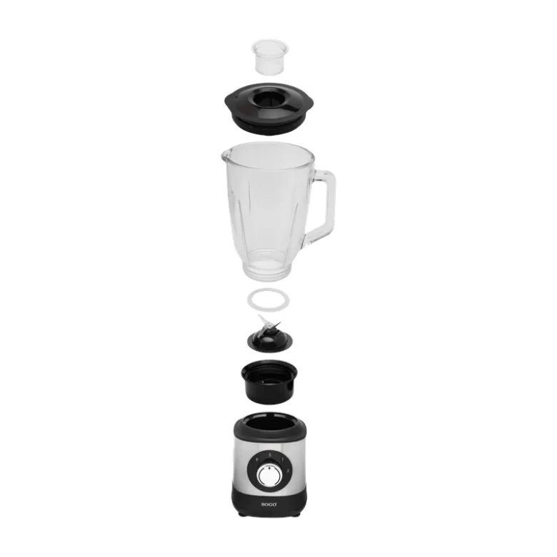 Sogo BAT-SS-5585 blender stålfarve 1,5 liter 1500 watt