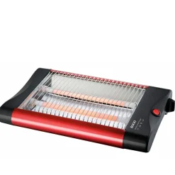 Sogo 4-slice flad brødrister rød/sort 600 watt