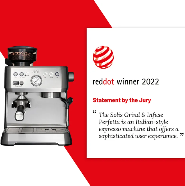 Solis Grind & Infuse Perfetta espressomaskine silver