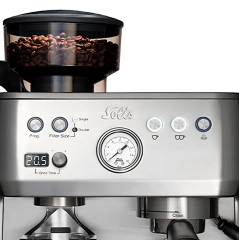 Solis Grind & Infuse Perfetta espressomaskine silver