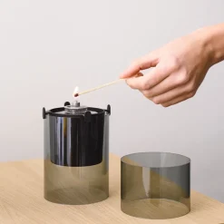 Stelton Lucie Hurricane olielampe smoke 2 stk.