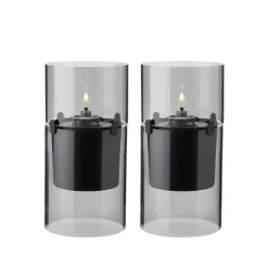 Stelton Lucie Hurricane olielampe smoke 2 stk.