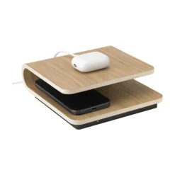 Stelton Ro trådløs oplader egetræ