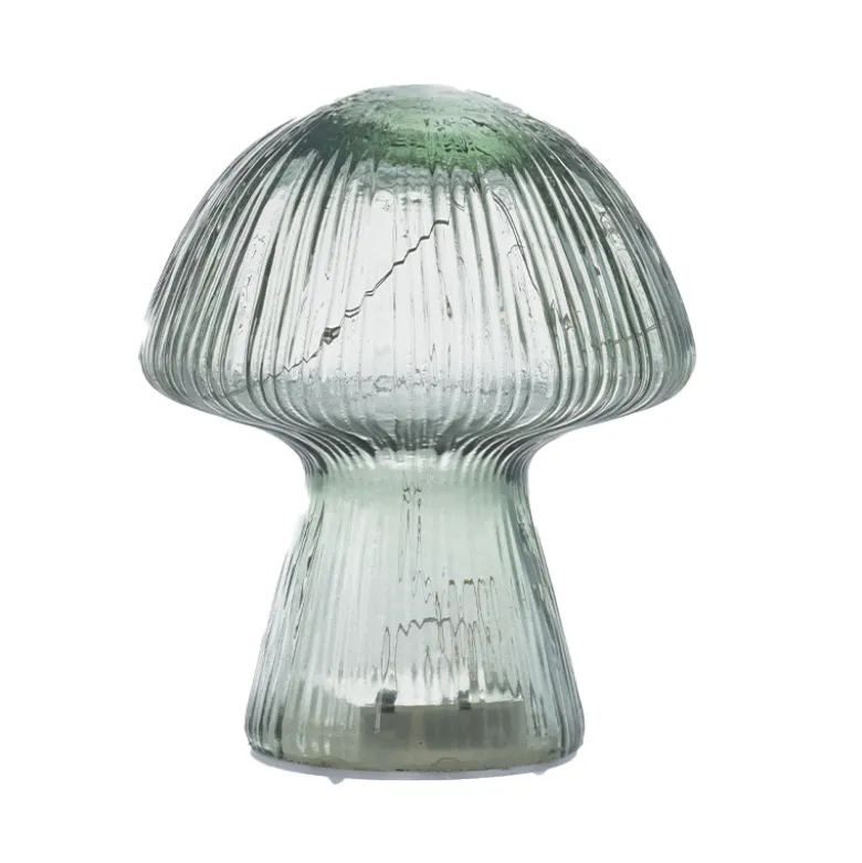 Svampe lampe klar 10 LED assorterede farver H 14,6 cm