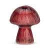 Svampe lampe med 10 LED lys bordeaux