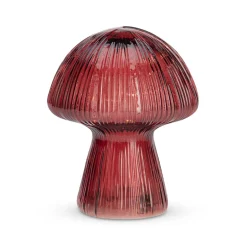 Svampe lampe med 10 LED lys bordeaux