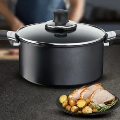 Tefal Excellence gryde sort med låg 5.4 liter