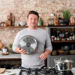 Tefal Jamie Oliver Cook's Classic stegepande pandesæt rustfrit stål sort Ø 24+28 cm
