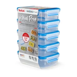 Tefal MasterSeal Mealprep madbeholder sæt 0,8 liter 5 stk.