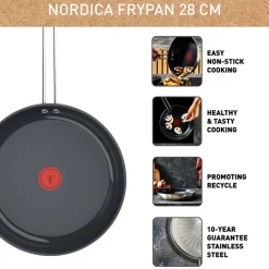 Tefal Nordica stegepande sort Ø 28 cm