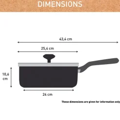 Tefal Renew sauterpande med låg og keramisk belægning grå 24 cm