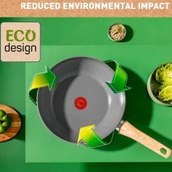 Tefal Renew wokpande med keramisk belægning grå 28 cm