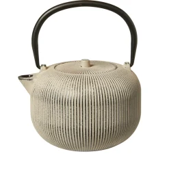 Tekande i støbejern med si beige 1 liter
