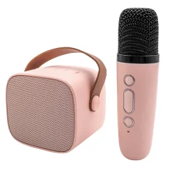 United SPK2458 bluetooth højtaler med karaoke mikrofon pink