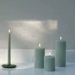 Uyuni Lighting LED bloklys dusty green H 20,3 cm