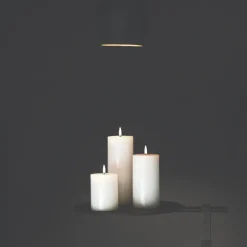 Uyuni Lighting LED bloklys hvid H 10 cm Ø 7,8 cm