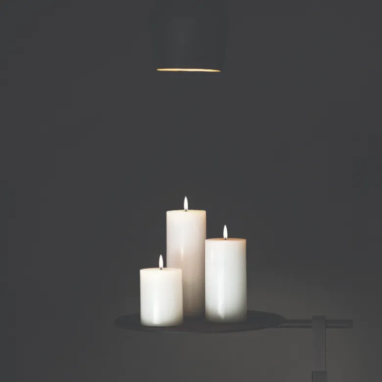 Uyuni Lighting LED bloklys hvid H 10 cm Ø 7,8 cm