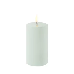 Uyuni Lighting LED bloklys støvet grøn H 10 cm