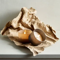 Uyuni Lighting LED glas lys beige H 6 cm