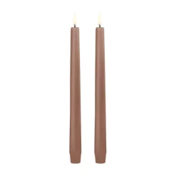 Uyuni Lighting LED kronelys caramel 2 stk. H 25 cm