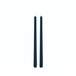 Uyuni Lighting LED stagelys mørkeblå H 32 cm 2 stk.
