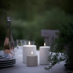 Uyuni Lighting Outdoor LED bloklys hvid H 17,8 cm Ø 7,8 cm