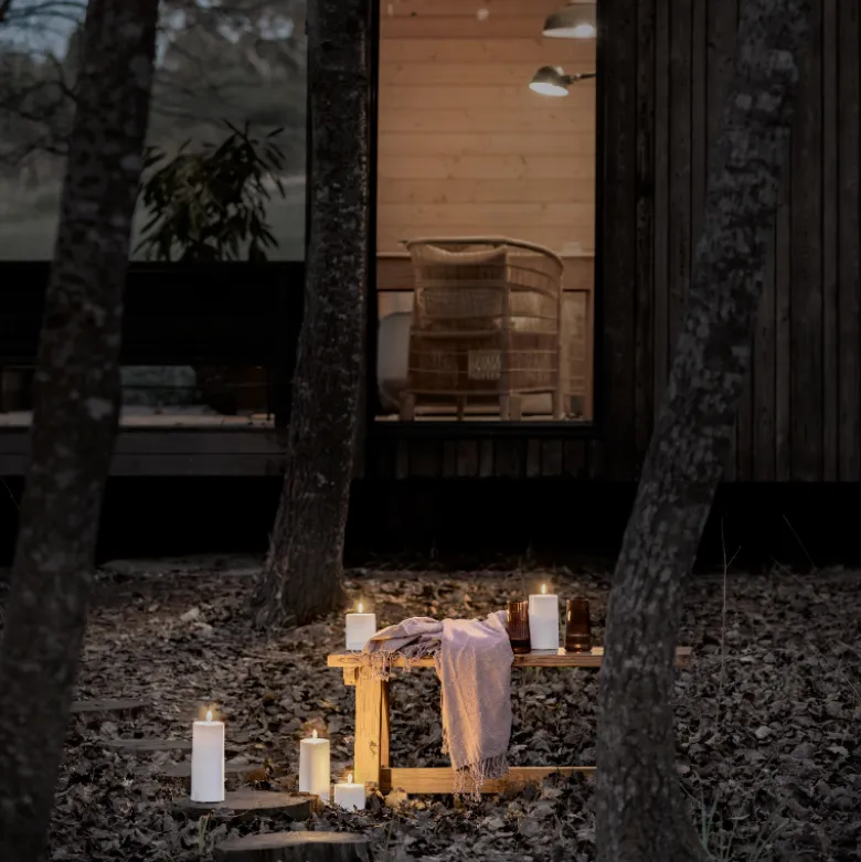 Uyuni Lighting Outdoor LED bloklys outdoor hvid H 20 cm Ø 8,4 cm