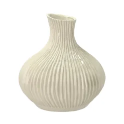Villa Collection Eik Vase creme 33,5 cm