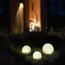 Villa Collection Maane LED lampe m. solar hvid 25x23 cm